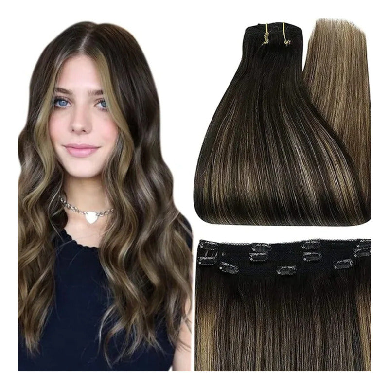 Lace Clip, Cortinas De Cabello Natural 100% Humano