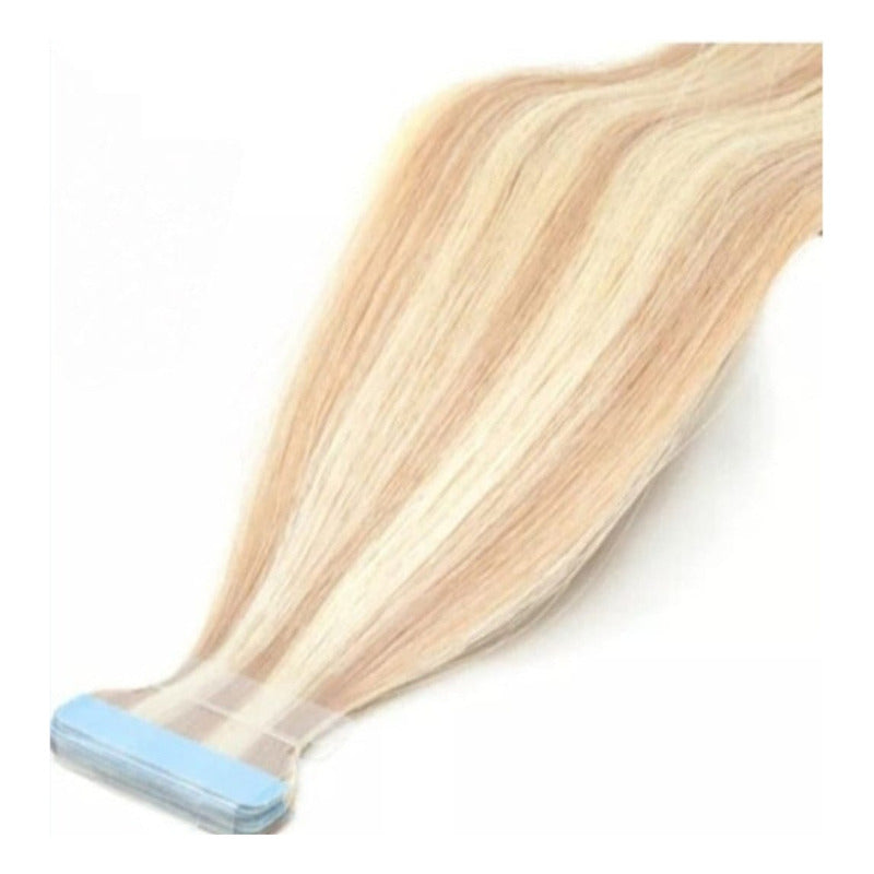 Cabello Natural 100% Humano 60cm Cintas Adhesivas, 20uds.