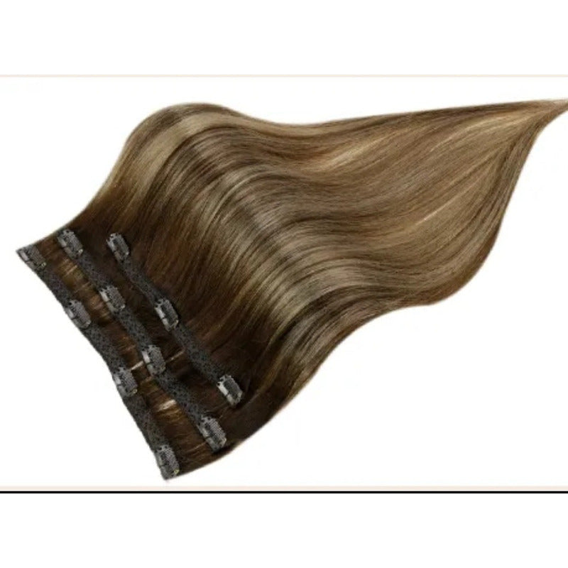 Lace Clip, Cortinas De 51cm, Cabello Natural 100% Humano