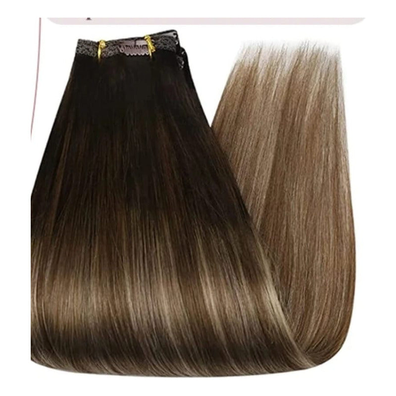 Lace Clip Cortinas De 60cm, Cabello Natural 100% Humano...