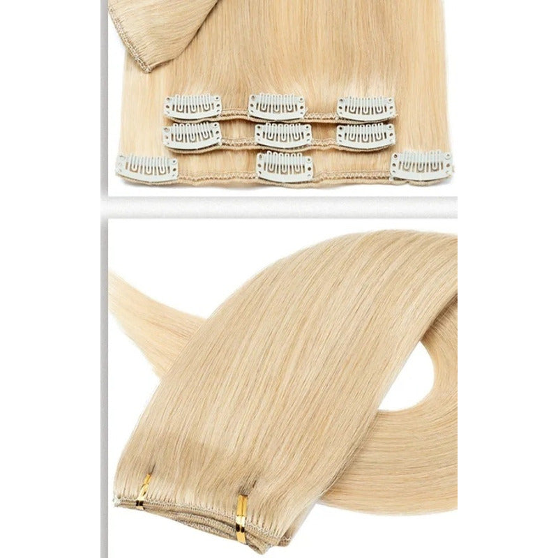 Lace Clip Cortinas De 60cm, Cabello Natural 100% Humano...